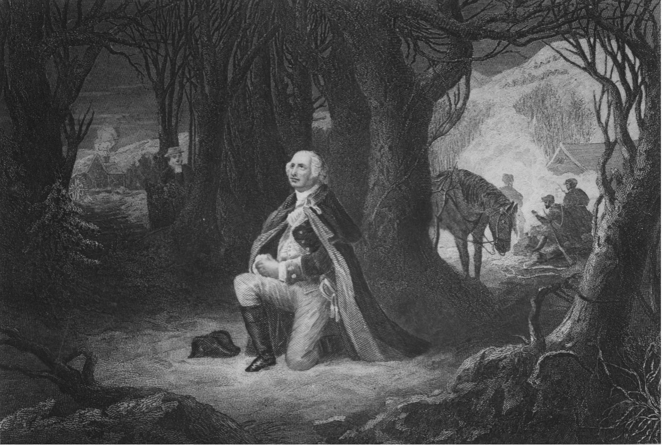 George Washington praying at Valley Forge